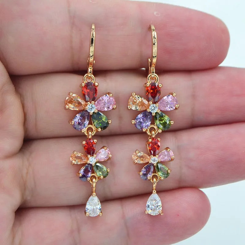 Gold Color Women Fashion Luxury Earrings Jewelry