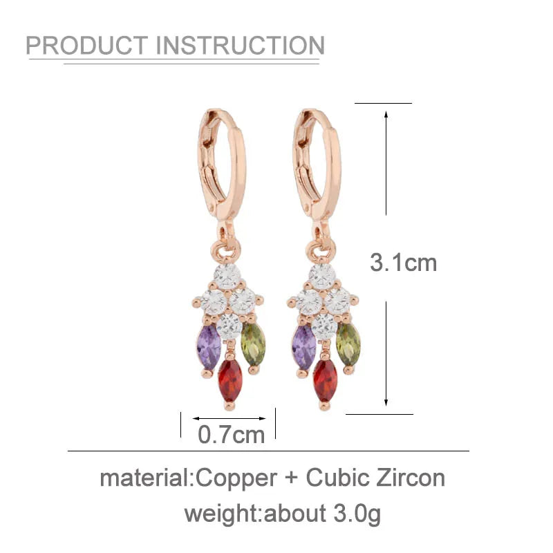 High Quality Rose Gold Color Jewelry Sets for Women Elegant