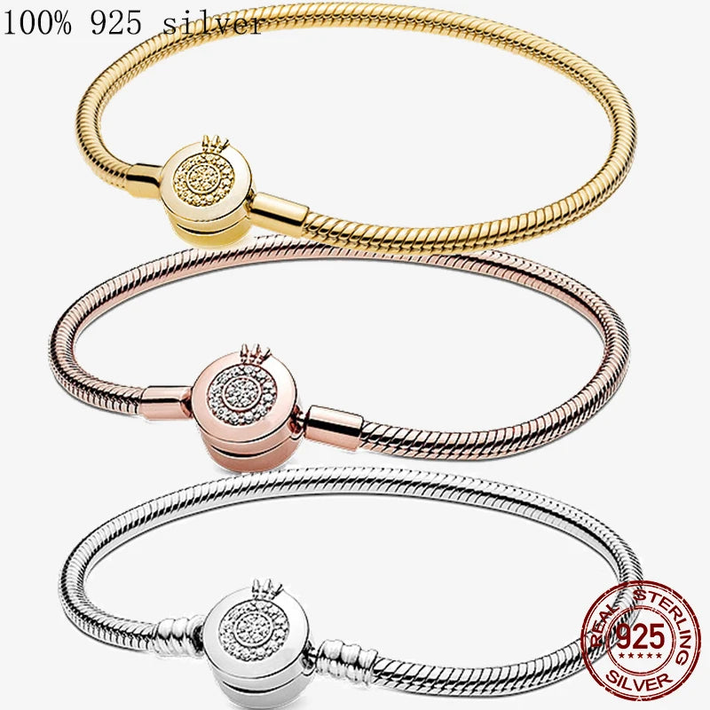 925 Sterling Silver Rose Gold Silver