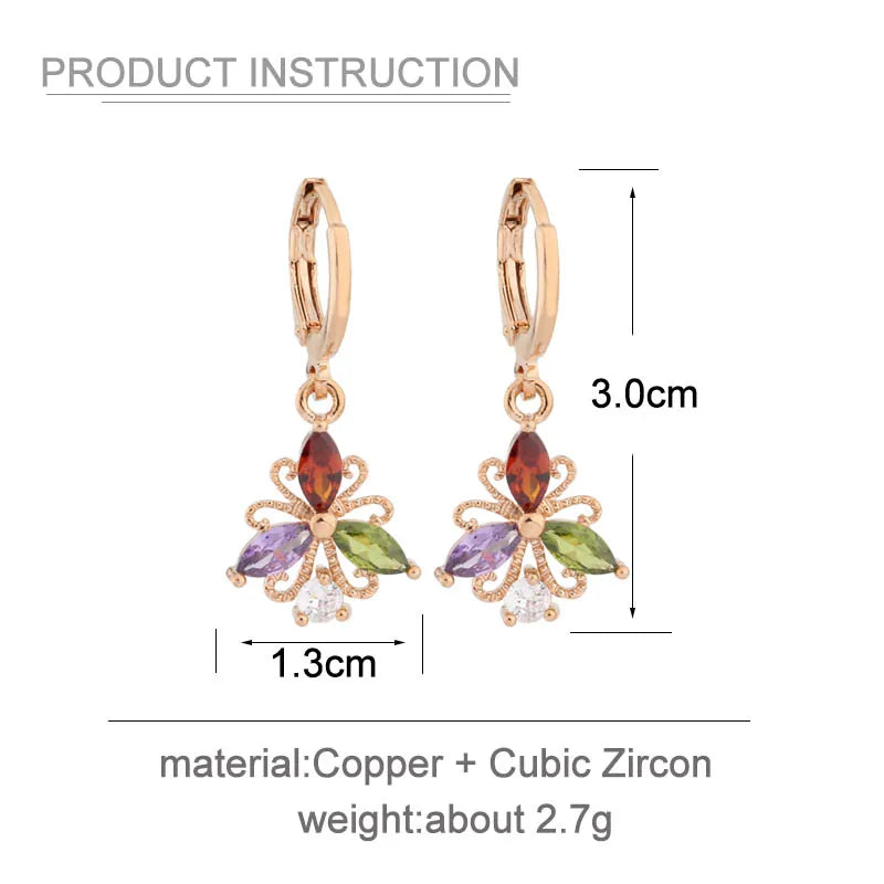 High Quality Rose Gold Color Jewelry Sets for Women Elegant